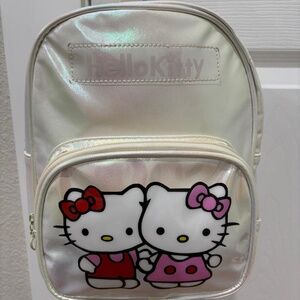 Metallic white Hello Kitty backpack